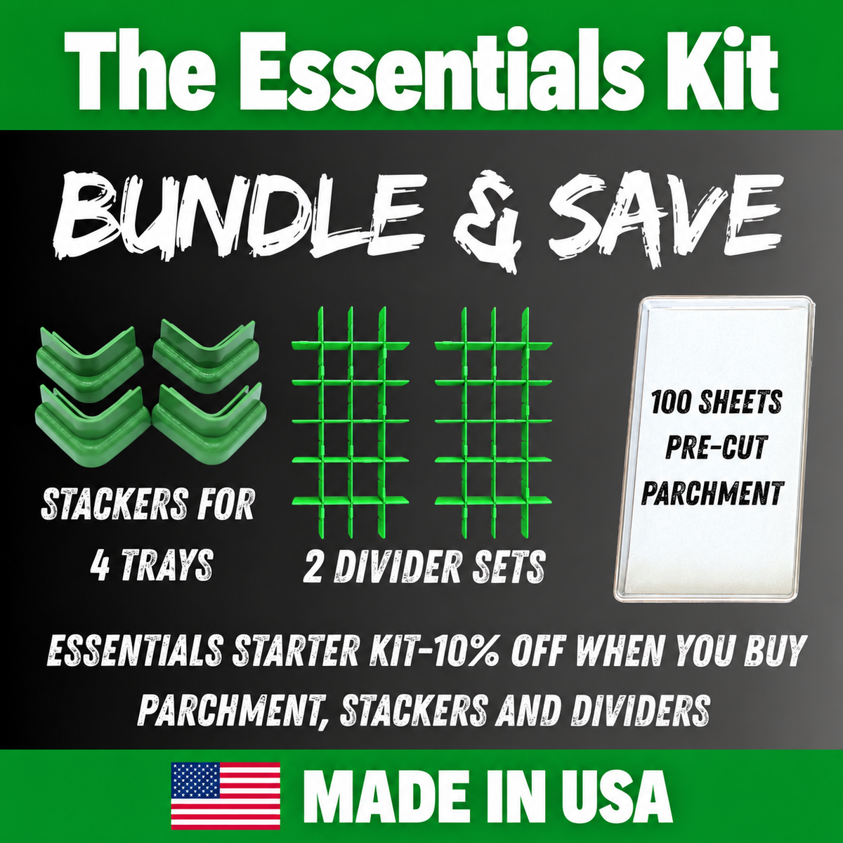 Essentials Starter Kit-Parchment, Stackers, and Dividers-Countertop Model