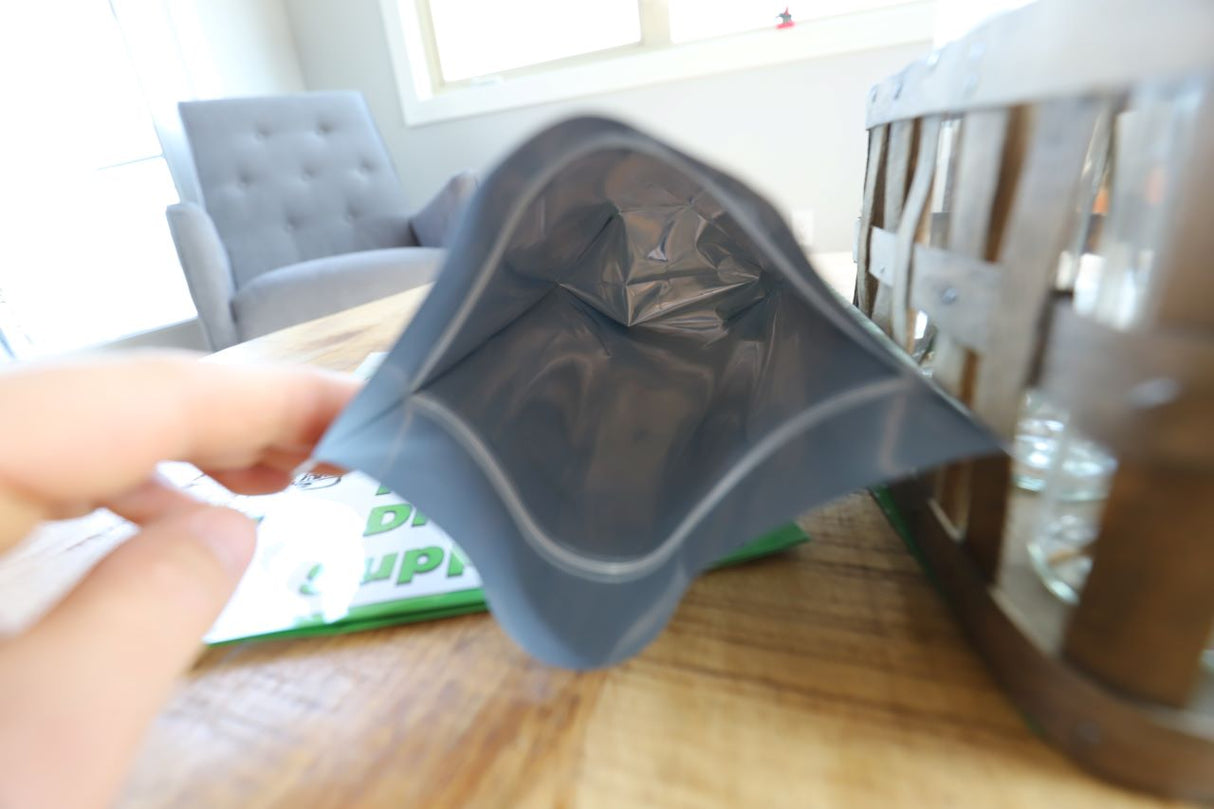 50 Pack 5 MIL Mylar Storage Bags 8x12 With Gusset, and Zipper Top (1/2 Gal) MADE IN THE USA