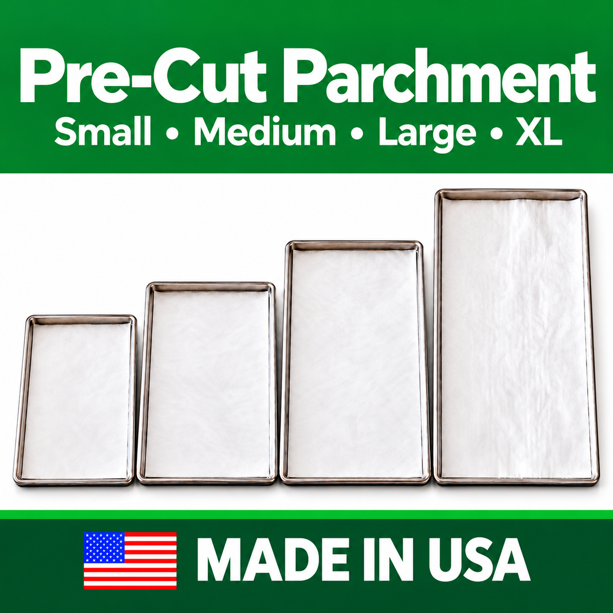 Pre-cut Parchment paper (100 sheets)S/M/L/XL