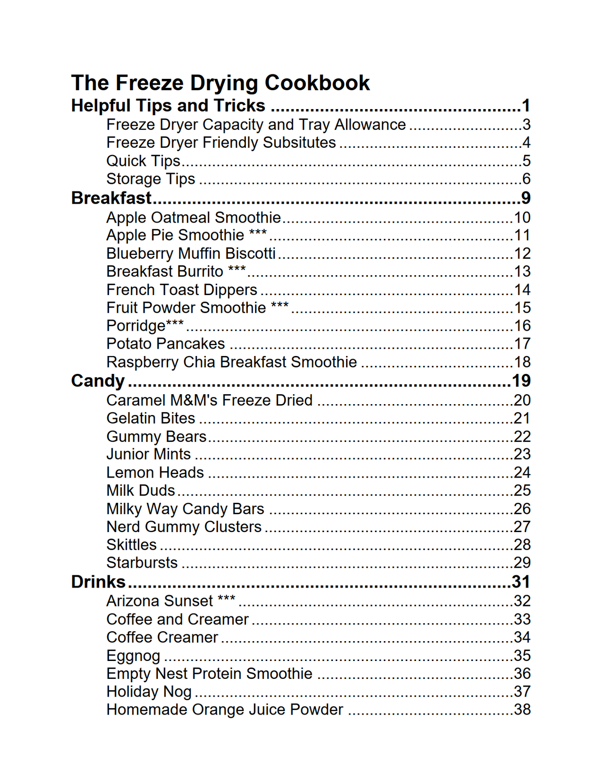 Freeze Drying Cookbook PDF Download Volume 2
