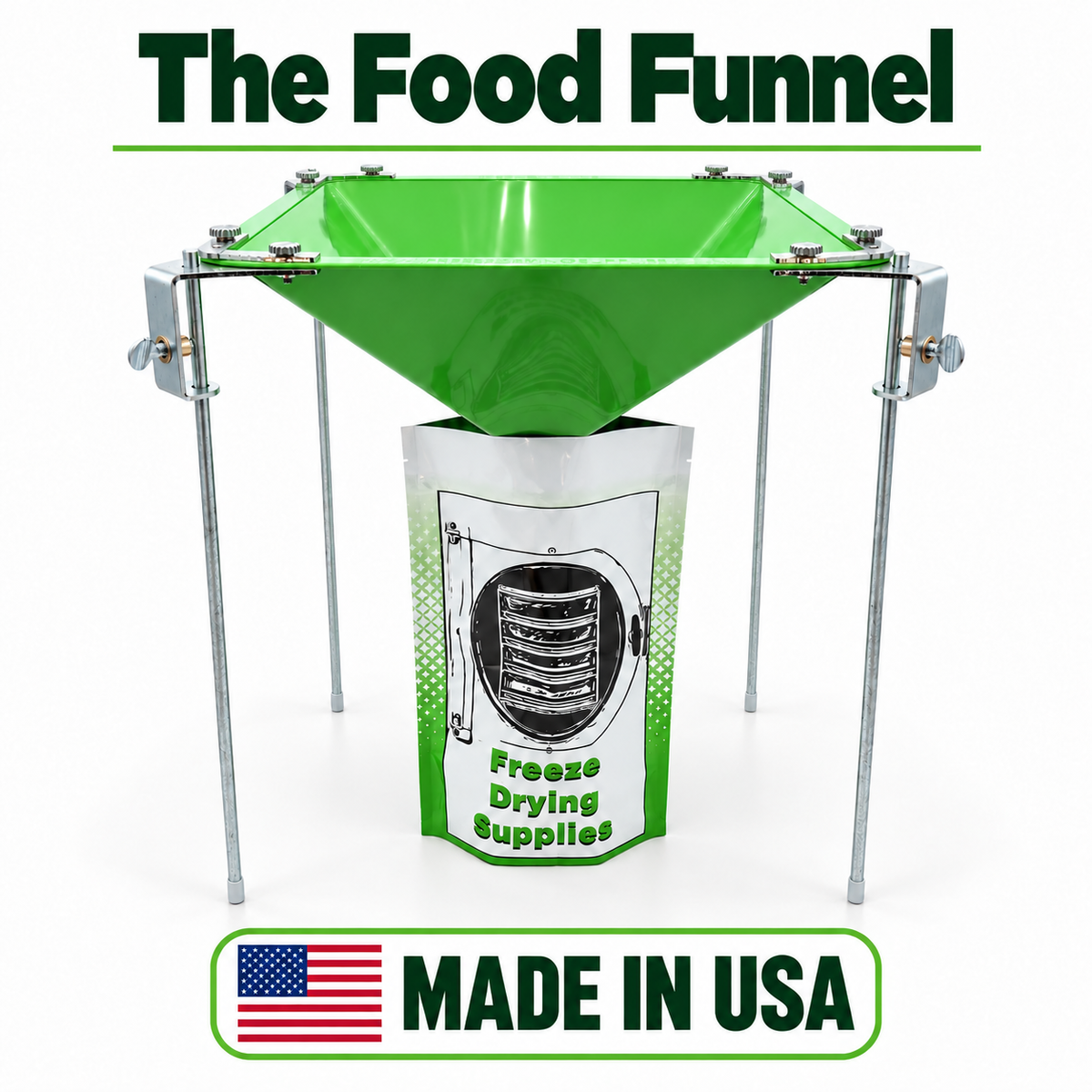 The Food Funnel™ - Fills Mason Jars & Mylar Bags
