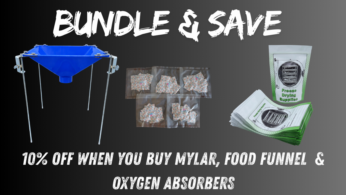 Food Storage Starter Kit-Food Funnel, Mylar and Oxygen Absorbers-BLUE FUNNEL