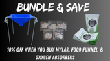 Food Storage Starter Kit-Food Funnel, Mylar and Oxygen Absorbers-BLUE FUNNEL