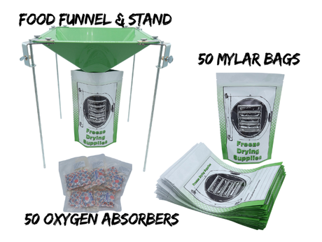 Food Storage Starter Kit-Food Funnel, Mylar and Oxygen Absorbers