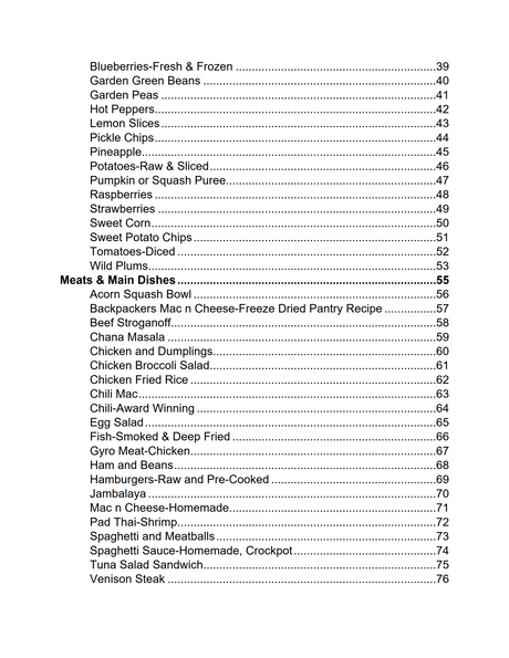 Freeze Drying Cookbook PDF Download Volume 1