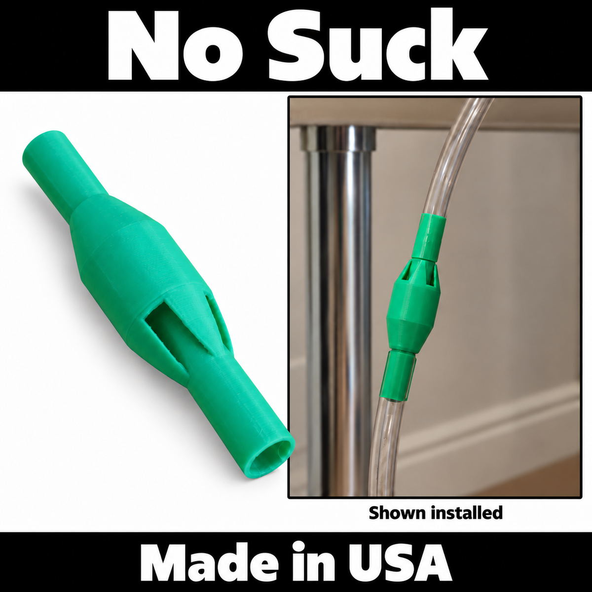 NO SUCK Kit 2.0 (anti siphon drain hose) MADE IN THE USA