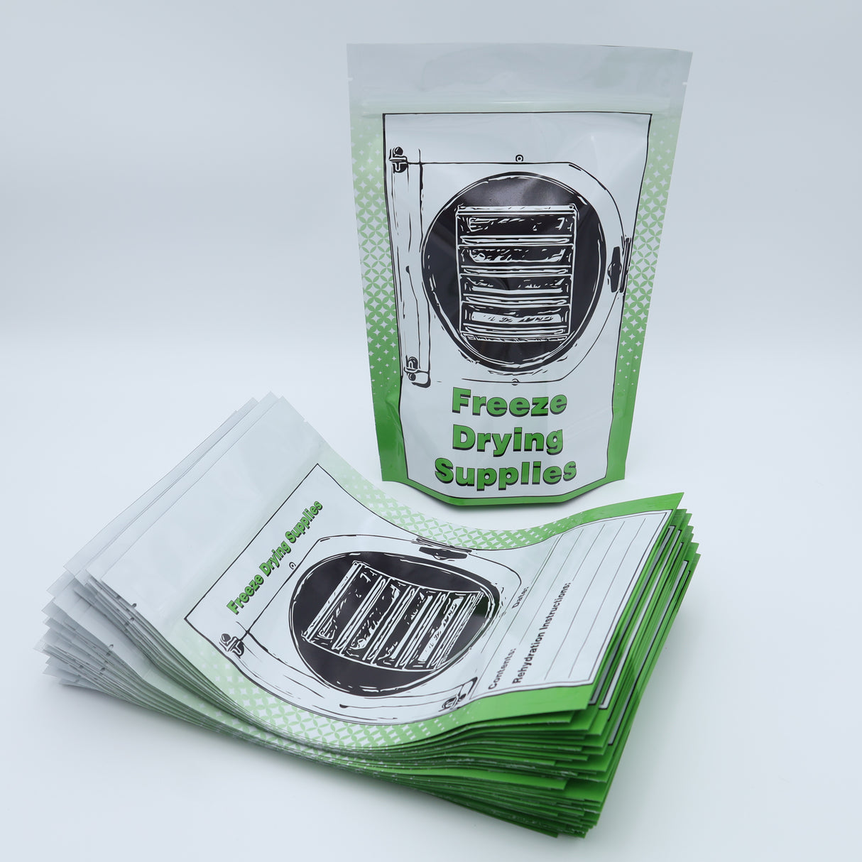 50 Pack 5 MIL Mylar Storage Bags 8x12 With Gusset, and Zipper Top (1/2 Gal)