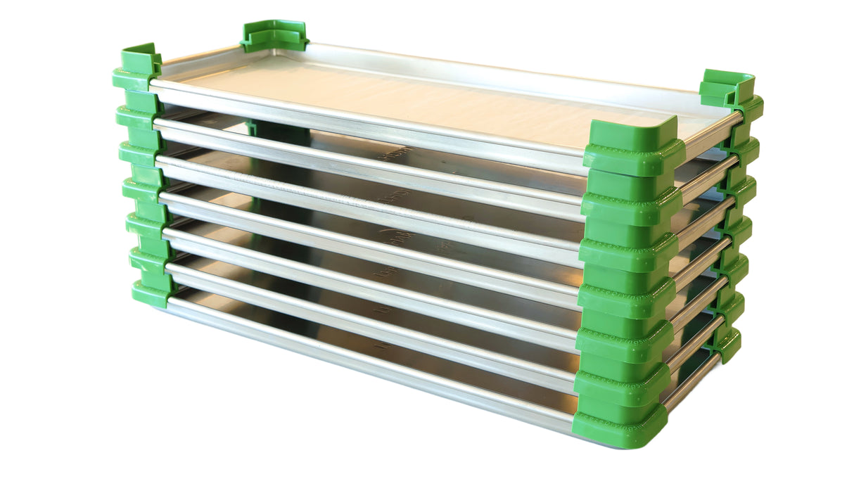 "Locking" CORNER Tray Stackers for Harvest Right Trays